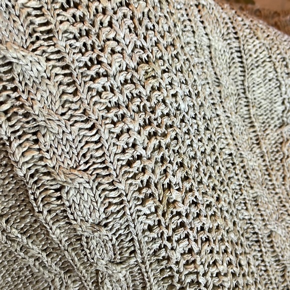 Vintage 80s BANANA REPUBLIC Size Medium Classic Cableknit Vest Linen & Cotton - Picture 16 of 16